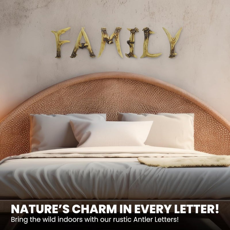 Pine Ridge Personalized Name Art 6" Antler Letter K Home Decor - 3D Western Decorative Hanging Wall Letters Decorations Deer Antler Monogram Hunting Sign Design - Unique Gift Ideas - Image 1